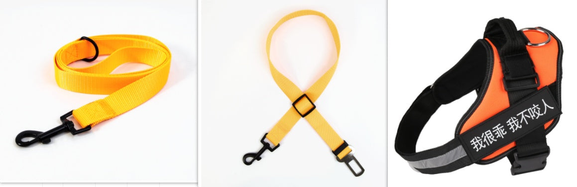 HKM-483923 Sturdy Adjustable Nylon Dog Leash with Reflective Design and Durable Stainless Steel Connection