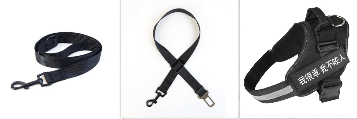HKM-483923 Sturdy Adjustable Nylon Dog Leash with Reflective Design and Durable Stainless Steel Connection