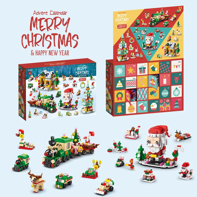 KTX-483987 Christmas Countdown Advent Calendar Building Block Sets - Creative Educational Puzzle Toys