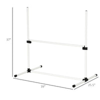 HKM-484051 4-Piece Adjustable Dog Agility Training Kit with Carry Bag and Jump Poles