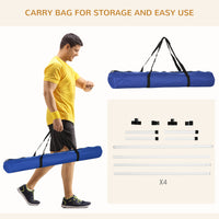 HKM-484051 4-Piece Adjustable Dog Agility Training Kit with Carry Bag and Jump Poles