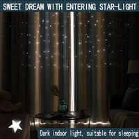HKM-484115 Thermal Insulation Rainbow Curtains with Star Cuts for Girls' Bedrooms