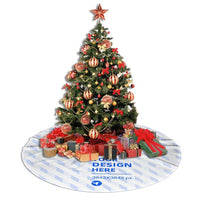 HKM-484179 Durable Flannel Plush Tree Skirt for Festive Home Decor - Soft Polyester Christmas Decoration