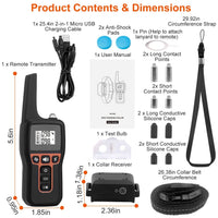 HKM-484243 3280FT Waterproof Dog Training Collar with Beep, Vibration, and Shock Modes