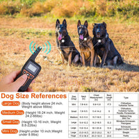 HKM-484243 3280FT Waterproof Dog Training Collar with Beep, Vibration, and Shock Modes