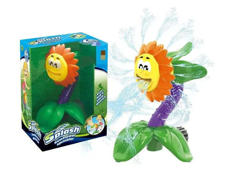 HKM-484243 Rotatable Outdoor Sunflower Water Spray Toy for Kids - Fun Shower Sprinkler for Yard Play