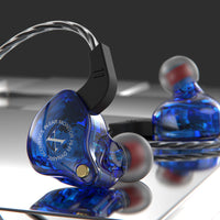 HKM-484307 In-Ear Wired Headphones with Microphone and Silicone Earplugs, 3.5mm Plug, 1.2m Cable, Subwoofer Sound Quality