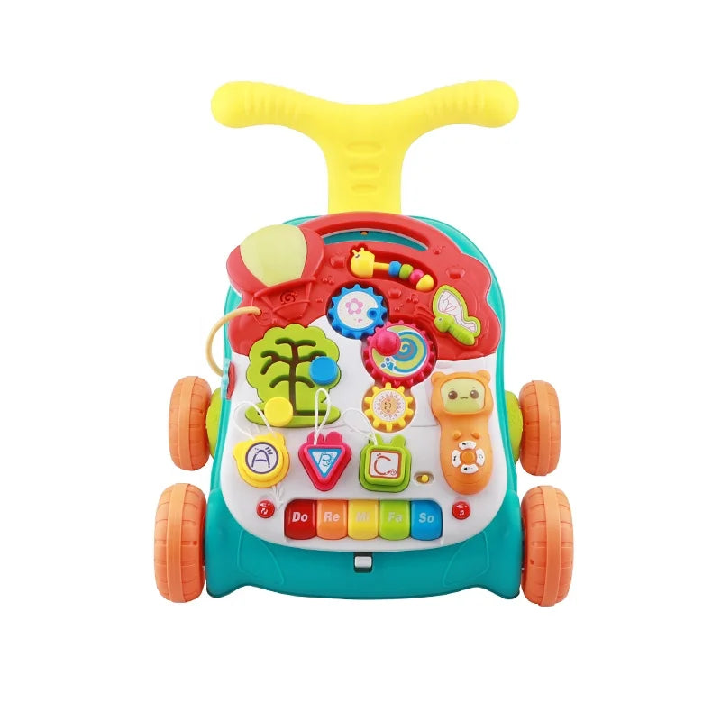 3 in 1 Baby Learning Walker with Lights and Music for Kids Ages 2-4 in Blue and Pink