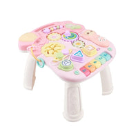 HKM-484371 3 in 1 Baby Learning Walker with Lights and Music for Kids Ages 2-4 in Blue and Pink
