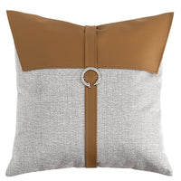 HKM-484371 Light Luxury Leather Pillow Cover for Sofa and Living Room
