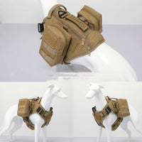HKM-484371 Tactical Dog Chest Harness with Adjustable Straps and Accessories