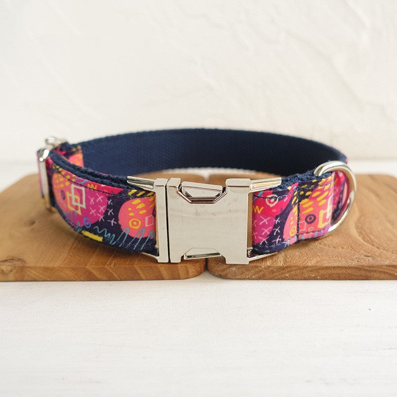 HKM-484435 Dog Bow Tie Set with Leash - Polyester Material, Available in Multiple Sizes