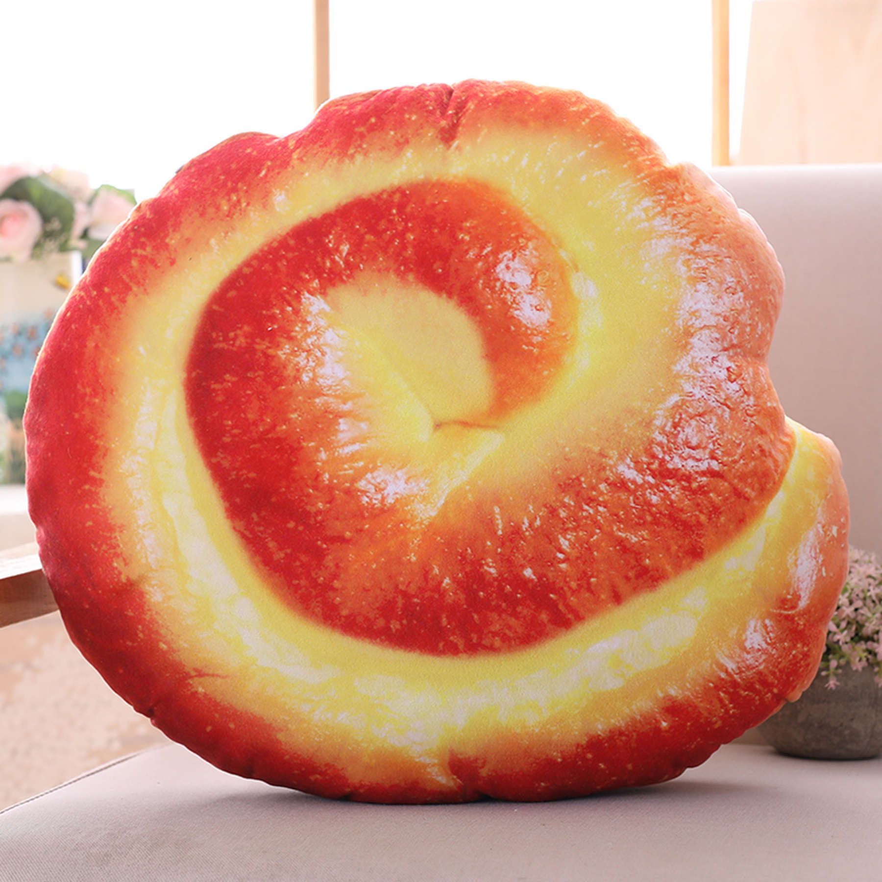 HKM-484691 Creative Simulation Food Bread Pillow – Soft Plush Shape with 3D PPCotton Filling