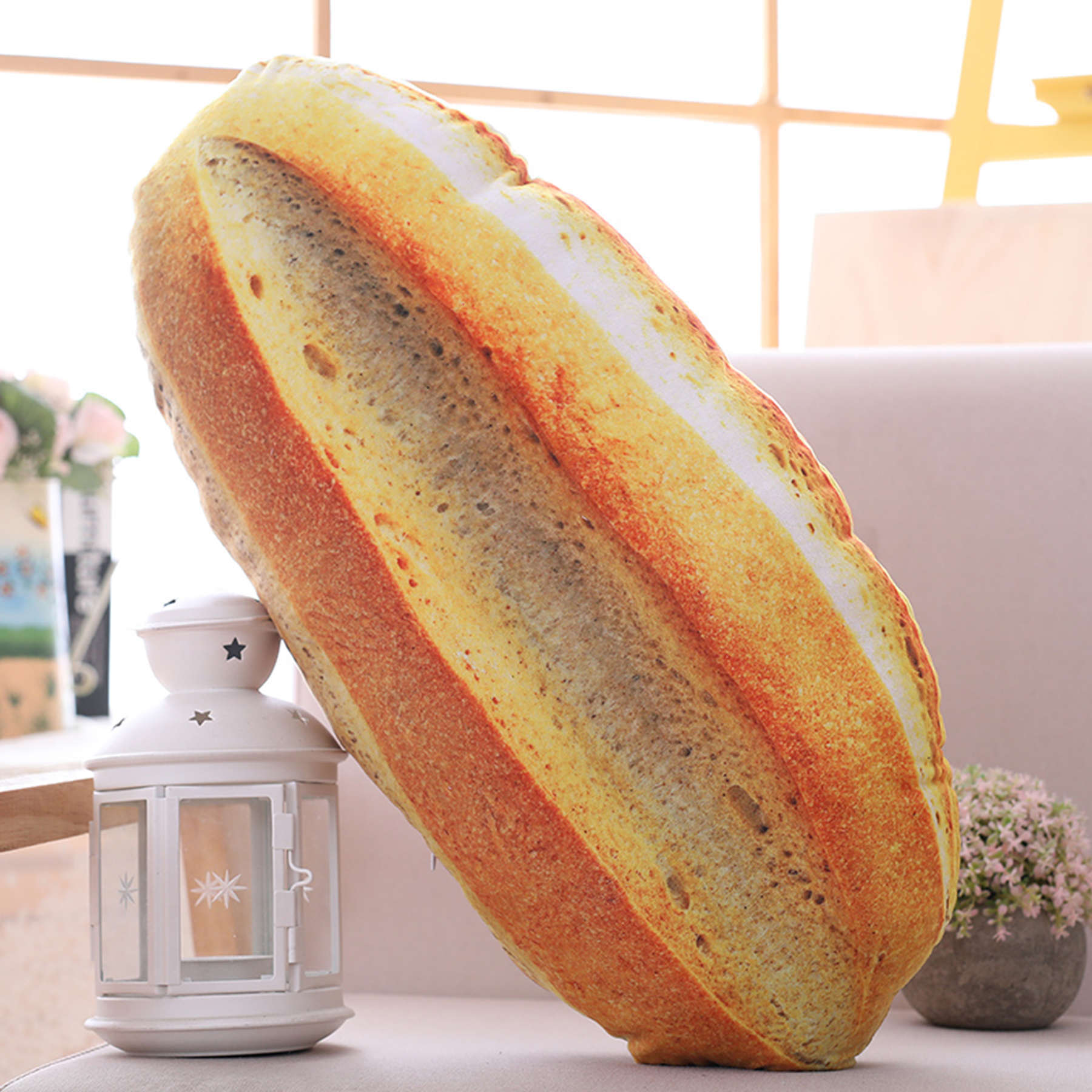 HKM-484691 Creative Simulation Food Bread Pillow – Soft Plush Shape with 3D PPCotton Filling