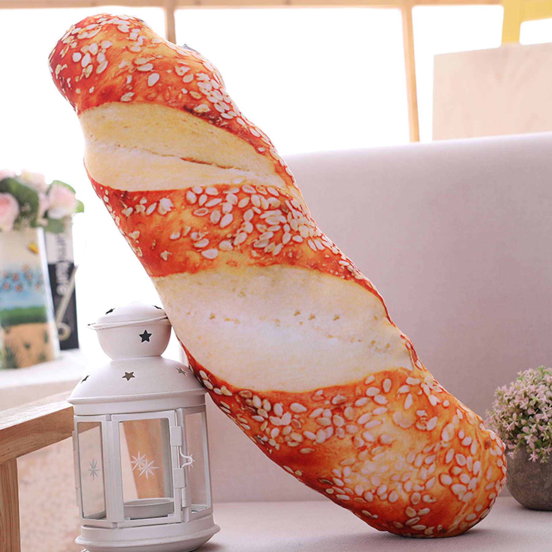 HKM-484691 Creative Simulation Food Bread Pillow – Soft Plush Shape with 3D PPCotton Filling