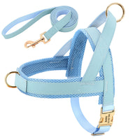 HKM-484755 Personalized Nylon Dog Harness and Leash Set with Bow Tie, Multiple Sizes Available