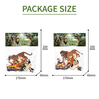 HKM-484819 Forest Animal Figurine Set with Tree - Includes Tiger, Lion, and 12 Animals, Soft Plastic Model Toys