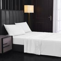 HKM-484883 Solid Color Four-Piece Sanded Bed Sheet Set in Various Sizes