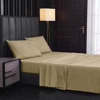 HKM-484883 Solid Color Four-Piece Sanded Bed Sheet Set in Various Sizes