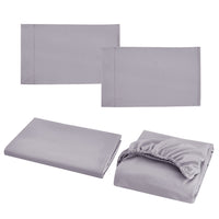 HKM-484883 Solid Color Four-Piece Sanded Bed Sheet Set in Various Sizes