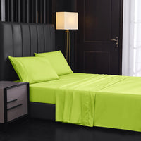 HKM-484883 Solid Color Four-Piece Sanded Bed Sheet Set in Various Sizes
