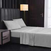 HKM-484883 Solid Color Four-Piece Sanded Bed Sheet Set in Various Sizes