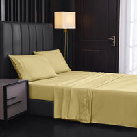HKM-484883 Solid Color Four-Piece Sanded Bed Sheet Set in Various Sizes