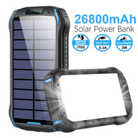 HKM-484947 26800mAh Solar Power Bank with Emergency Light - Waterproof, Dust-Proof, and Shock-Resistant Design