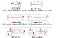 HKM-484947 Elastic Sofa Cover for Single, Double, Three- & Four-Person Seats, Includes Pillowcase 45x45cm