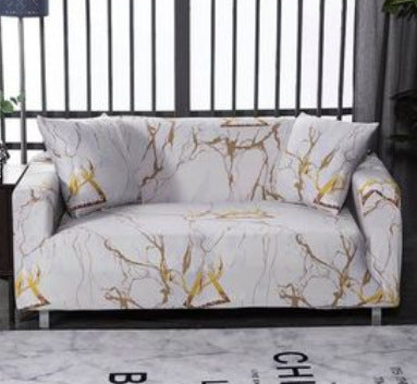 HKM-484947 Elastic Sofa Cover for Single, Double, Three- & Four-Person Seats, Includes Pillowcase 45x45cm