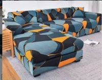 HKM-484947 Elastic Sofa Cover for Single, Double, Three- & Four-Person Seats, Includes Pillowcase 45x45cm