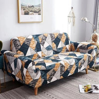 HKM-484947 Elastic Sofa Cover for Single, Double, Three- & Four-Person Seats, Includes Pillowcase 45x45cm