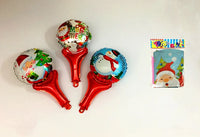 HKM-485139 Cute Handheld Stick Christmas Foil Balloons Set for Kids - Party Decorations