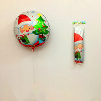 HKM-485139 Cute Handheld Stick Christmas Foil Balloons Set for Kids - Party Decorations
