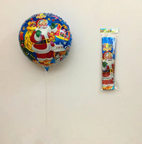 HKM-485139 Cute Handheld Stick Christmas Foil Balloons Set for Kids - Party Decorations