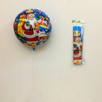 HKM-485139 Cute Handheld Stick Christmas Foil Balloons Set for Kids - Party Decorations