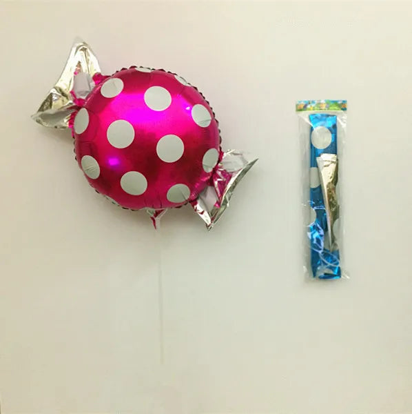 HKM-485139 Cute Handheld Stick Christmas Foil Balloons Set for Kids - Party Decorations