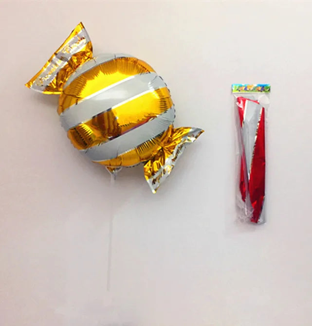 HKM-485139 Cute Handheld Stick Christmas Foil Balloons Set for Kids - Party Decorations