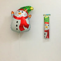 HKM-485139 Cute Handheld Stick Christmas Foil Balloons Set for Kids - Party Decorations