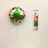 HKM-485139 Cute Handheld Stick Christmas Foil Balloons Set for Kids - Party Decorations