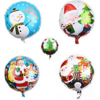 HKM-485139 Cute Handheld Stick Christmas Foil Balloons Set for Kids - Party Decorations