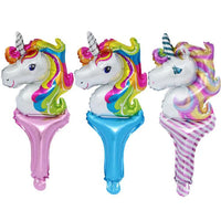 HKM-485139 Cute Handheld Stick Christmas Foil Balloons Set for Kids - Party Decorations