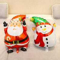 HKM-485139 Cute Handheld Stick Christmas Foil Balloons Set for Kids - Party Decorations
