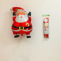 HKM-485139 Cute Handheld Stick Christmas Foil Balloons Set for Kids - Party Decorations