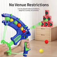HKM-485395 Children's Outdoor Archery Toy Set with Slingshot, Sticky Dart Board & Basketball Game