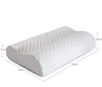 HKM-485395 Slow Rebound Memory Foam Pillow with Velvet Polka Dot Cotton Cover - 50cm x 30cm x 7/10cm