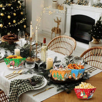 HKM-485523 12 Pack Christmas Gingerbread Man Food Trays - Disposable Snack Bowls for Holiday Parties and Winter Celebrations