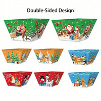 HKM-485523 12 Pack Christmas Gingerbread Man Food Trays - Disposable Snack Bowls for Holiday Parties and Winter Celebrations