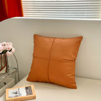 HKM-485523 Brown Floral Embroidered Cream Decorative Pillowcase - Modern Style 45x45 cm