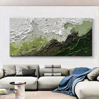 HKM-485651 Hand-Painted Large Ocean Waves Abstract Canvas Art for Modern Home Decor
